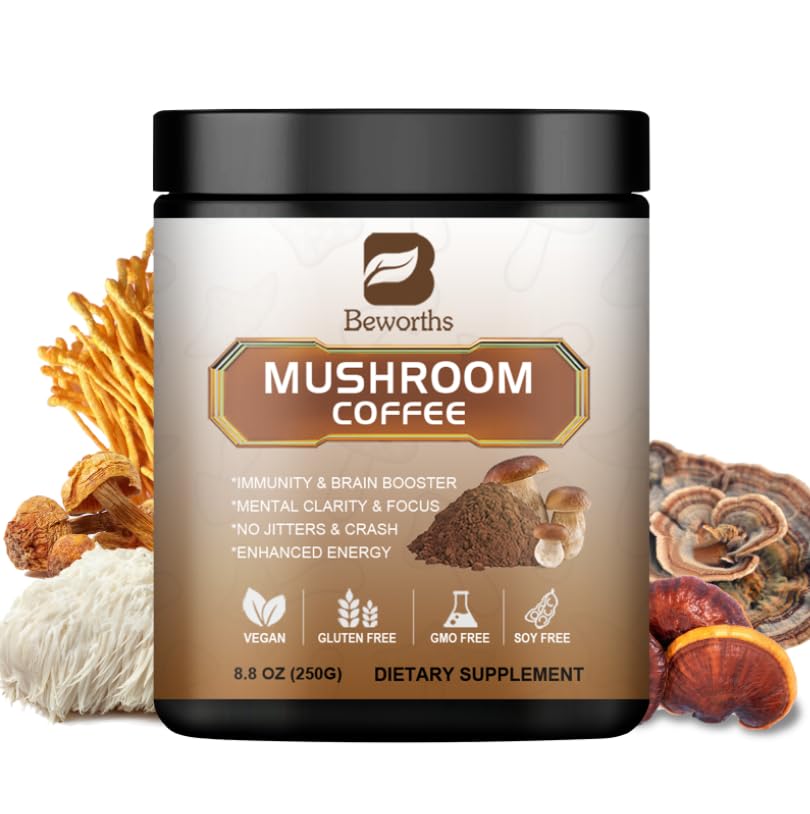 250G Mushroom Coffee - Lions Mane Mushroom Powder Instant Coffee